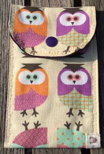 Handytasche, Eule gelb