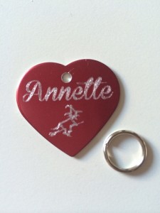 Alu-Plakette als Schlüsselanhänger