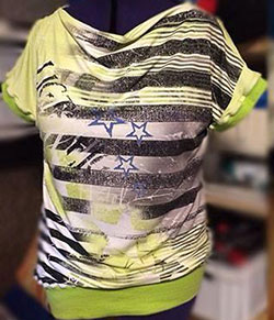 T-Shirts mit Wasserfallausschnitt